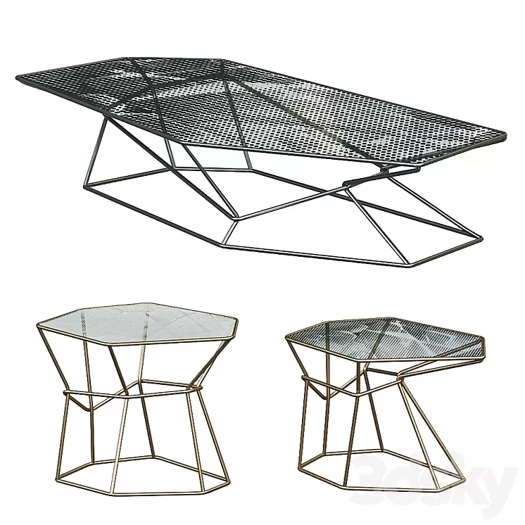 Coffee tables Rebus by Arketipo 3D Model Coffee tables Rebus by Arketipo 3D Model