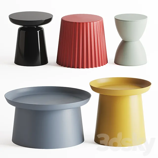 Coffee tables set 3DModel