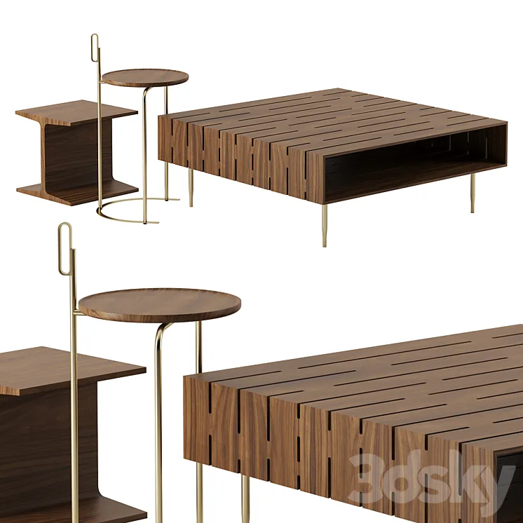 Coffee tables set by De La Espada 3D Model Free Download Coffee tables set by De La Espada 3D Model Free Download
