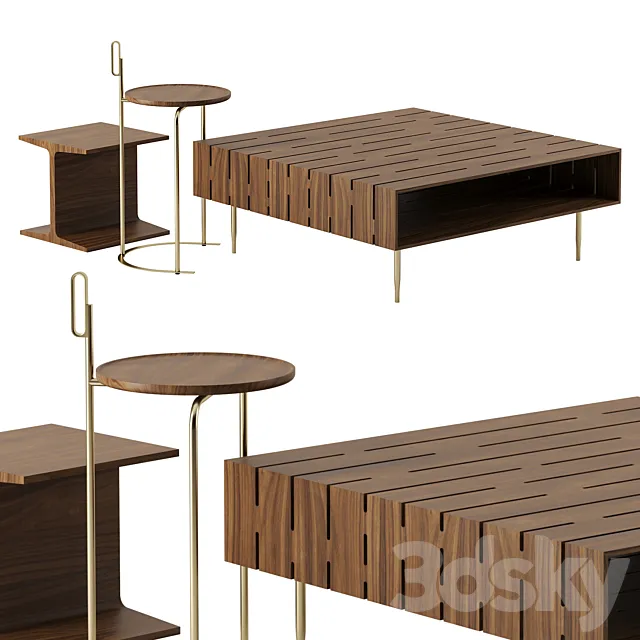 Coffee tables set by De La Espada 3DModel