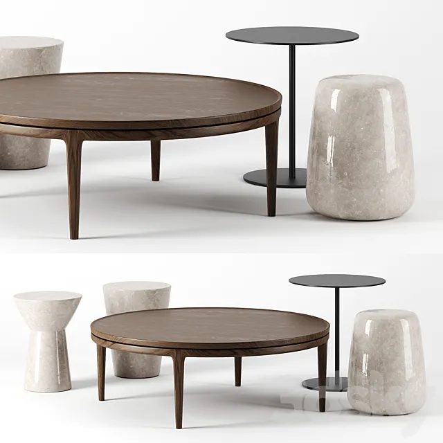Coffee tables set by Time and Style 3DModel Coffee tables set by Time and Style 3DModel
