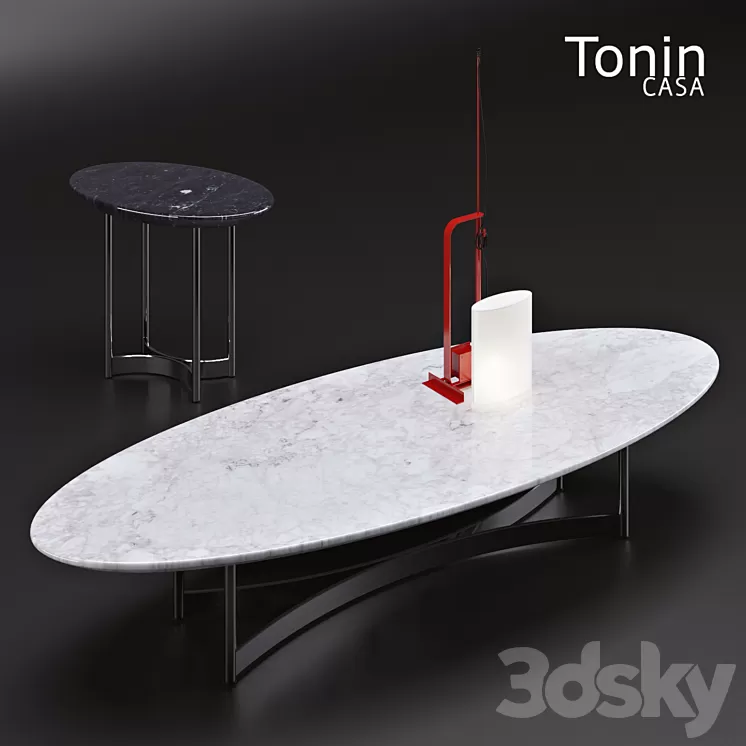 Coffee tables Tonincasa Parioli 3D Model Coffee tables Tonincasa Parioli 3D Model