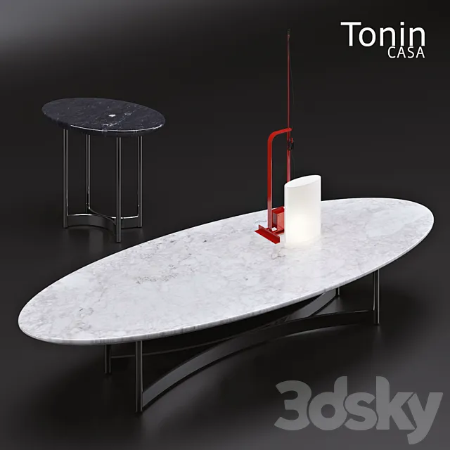 Coffee tables Tonincasa Parioli 3D Model Coffee tables Tonincasa Parioli 3D Model