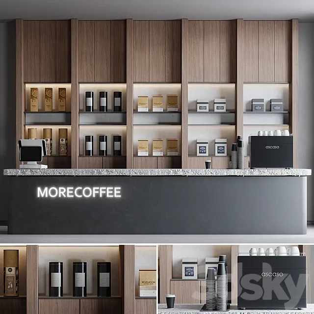 Coffeeshop 2 Morecoffee 3D Model