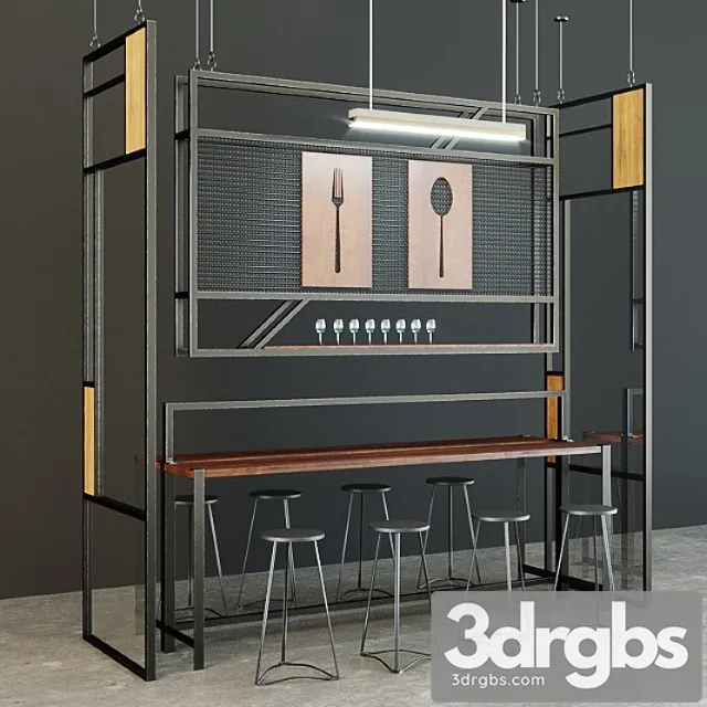 Coffeeshop bar 3D Model Download