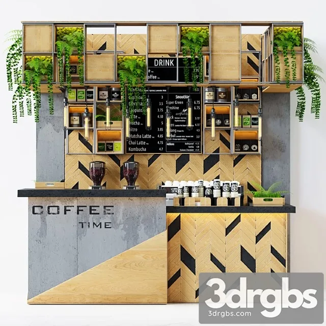 Coffeeshop loft 2 3D Model Download