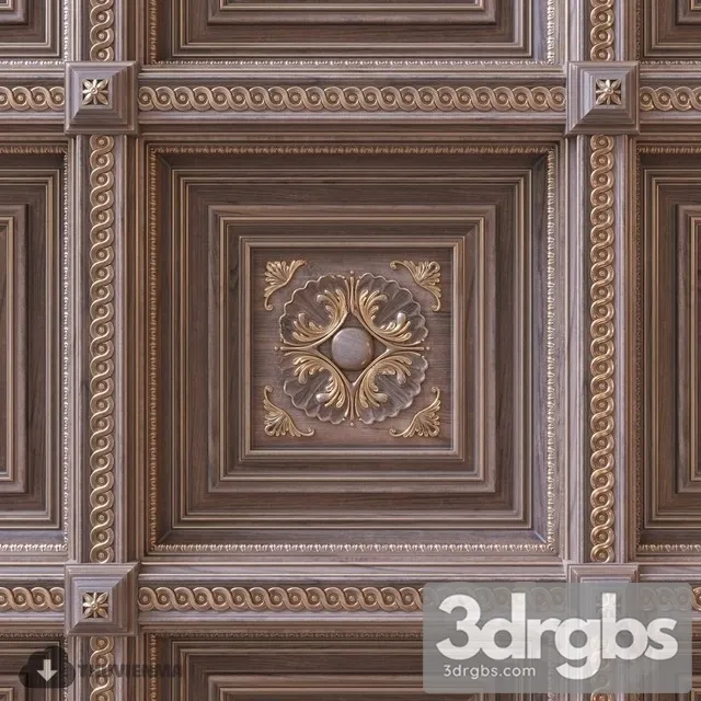 Coffered Ceiling 3D Model Download Coffered Ceiling 3D Model Download