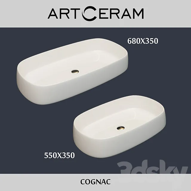 Cognac Artceram washbasin 3D Model Cognac Artceram washbasin 3D Model