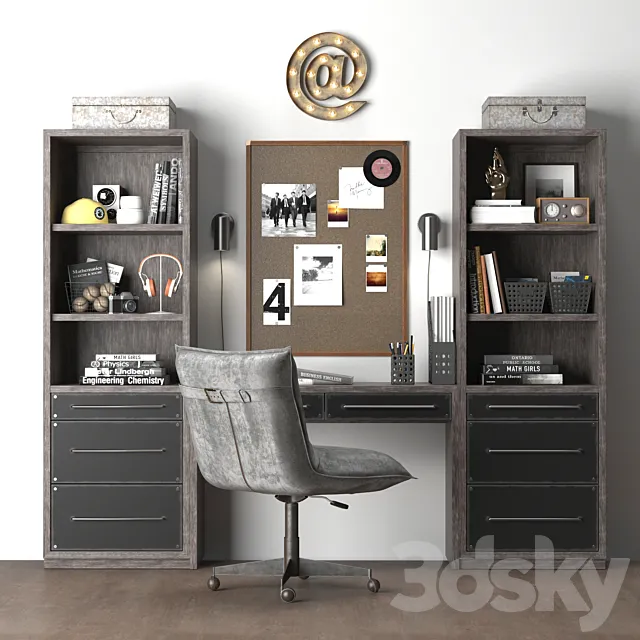 COLBIN STUDY WALL SET II 3DModel