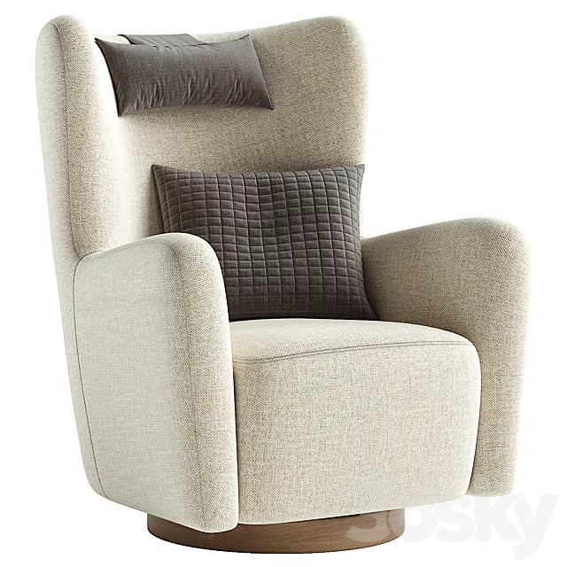 Colette Swivel Armchair 3D Model Colette Swivel Armchair 3D Model