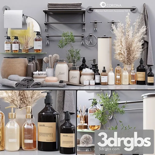 Collaction Bathroom Accessories Vol 4 3D Model Download