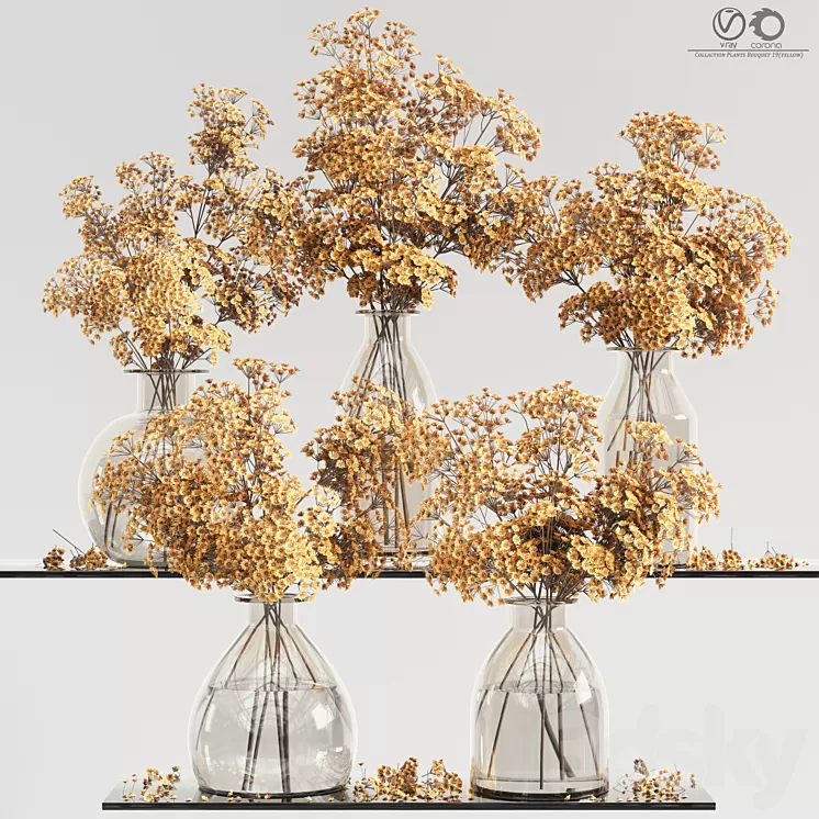 Collaction_Plants_Bouquet_19(yellow) 3D Model Free Download