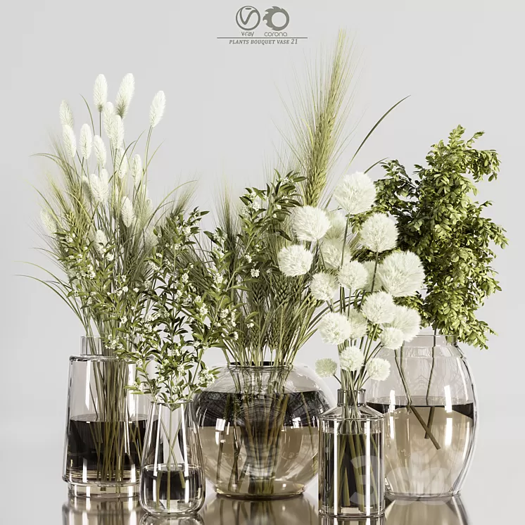 Collaction_Plants_Bouquet_21 3D Model Free Download