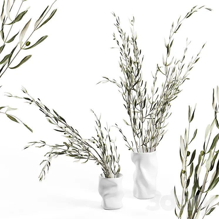 Collapse vase by Menu with branches 3D Model Free Download