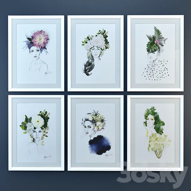 Collected paintings number 9 3DModel Collected paintings number 9 3DModel