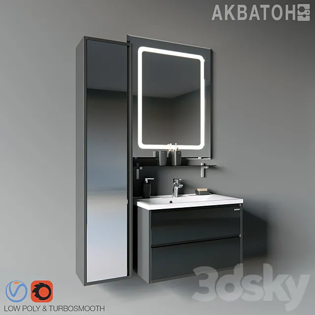 Collection Aquaton Rimini + Aquaton Premier 100 cm _ 80 cm 3DModel Collection Aquaton Rimini + Aquaton Premier 100 cm _ 80 cm 3DModel