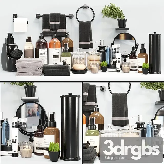 Collection Bathroom Accessories 3D Model Download