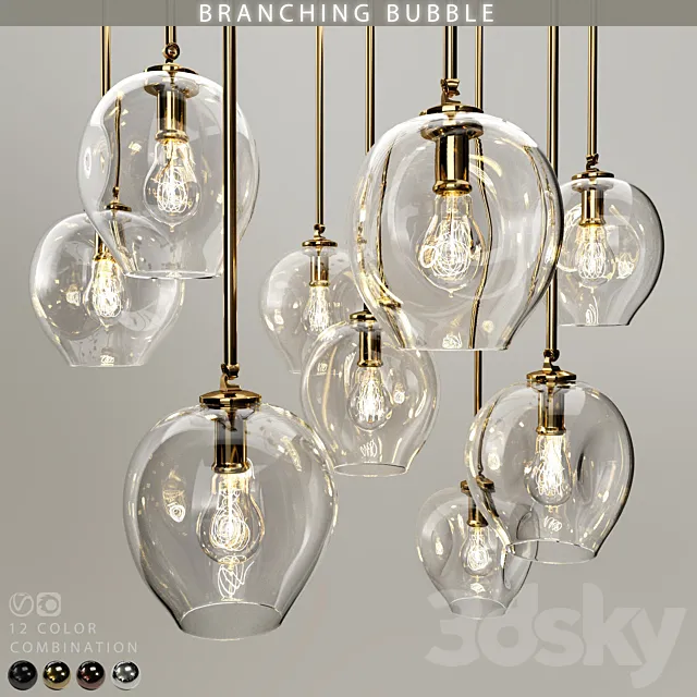 Collection Branching bubble 1 lamps 3D Model Collection Branching bubble 1 lamps 3D Model