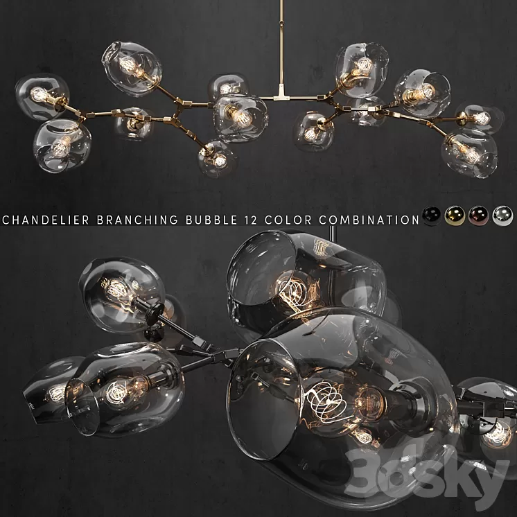 Collection Branching bubble 13 lamps 3D Model Collection Branching bubble 13 lamps 3D Model