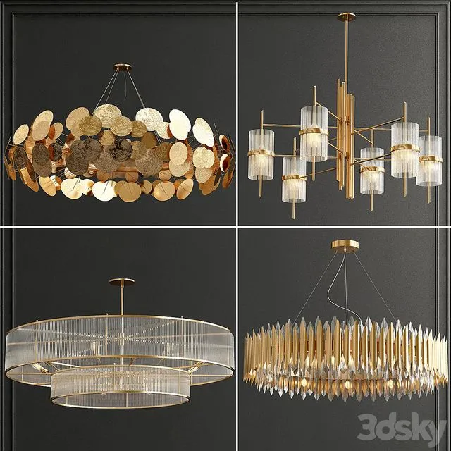 Collection chandeliers 3D Model