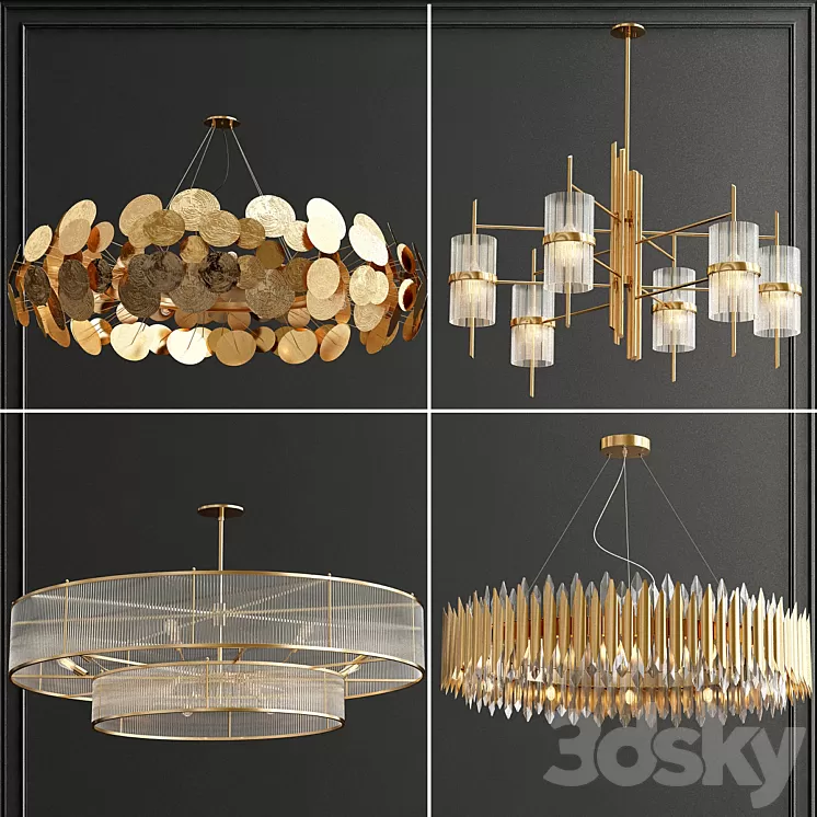 Collection chandeliers 3D Model