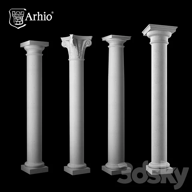 Collection column Arhio® production (AKL 331-1-AKL 371-1) 3D Model Collection column Arhio® production (AKL 331-1-AKL 371-1) 3D Model