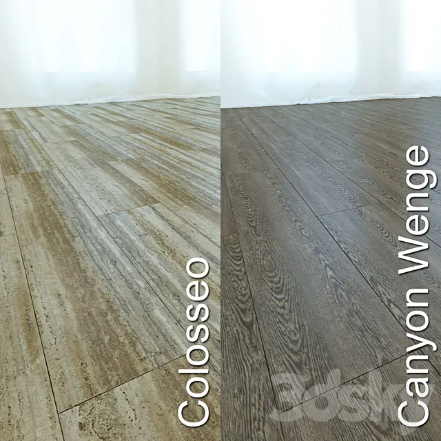 Collection floorboards 6 species 3D Model Collection floorboards 6 species 3D Model