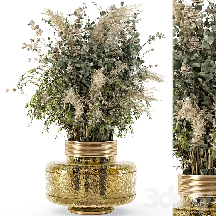 Collection Indoor Plants in Glass Pots – Set 722 3D Model Collection Indoor Plants in Glass Pots – Set 722 3D Model