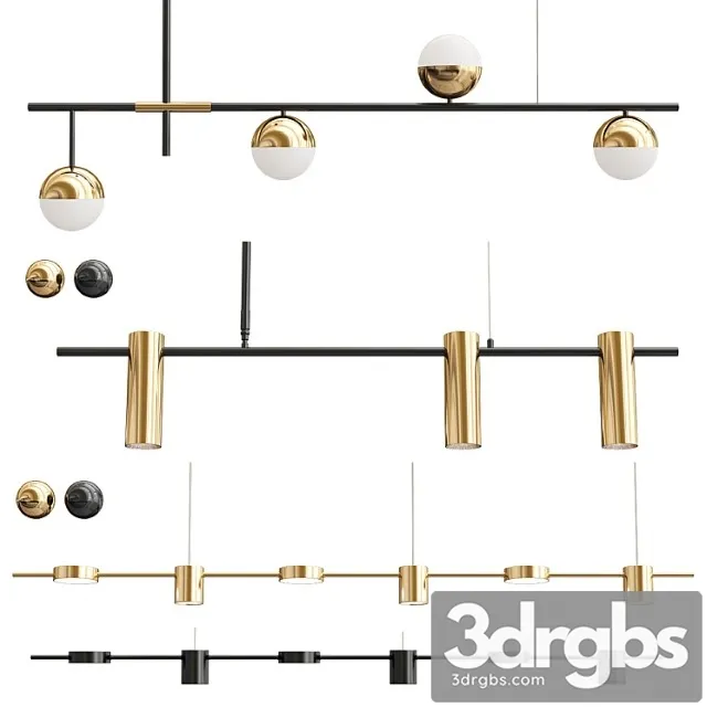 Collection Linear Chandelier 3D Model Download Collection Linear Chandelier 3D Model Download