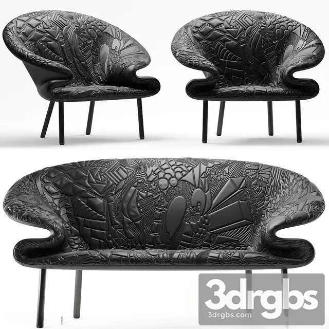Collection LOA Blooma Sofa Armchair 3D Model Download Collection LOA Blooma Sofa Armchair 3D Model Download