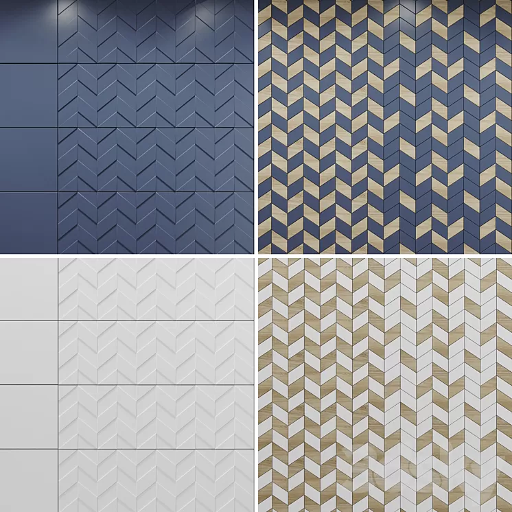 Collection LOVE YOU NAVY 3D Model