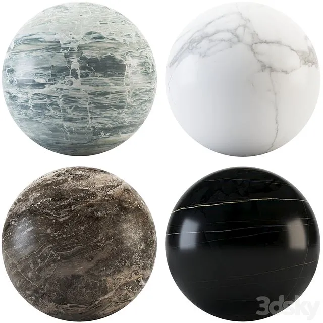 Collection Marble 01 3D Model