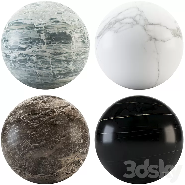 Collection Marble 01 3D Model