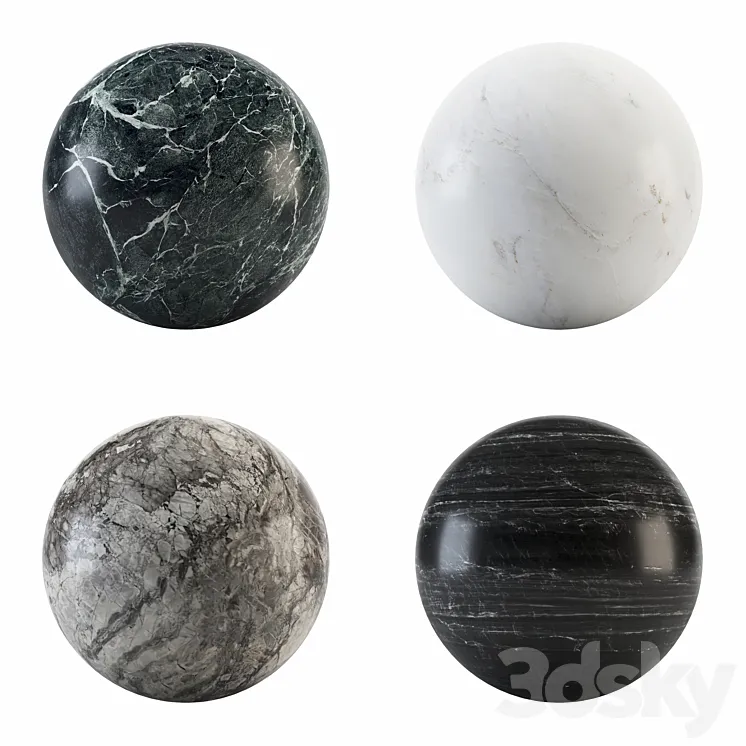 Collection Marble 03 3D Model Free Download