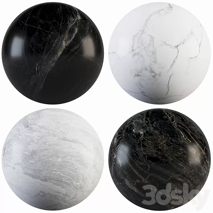 Collection Marble 23 3D Model Free Download