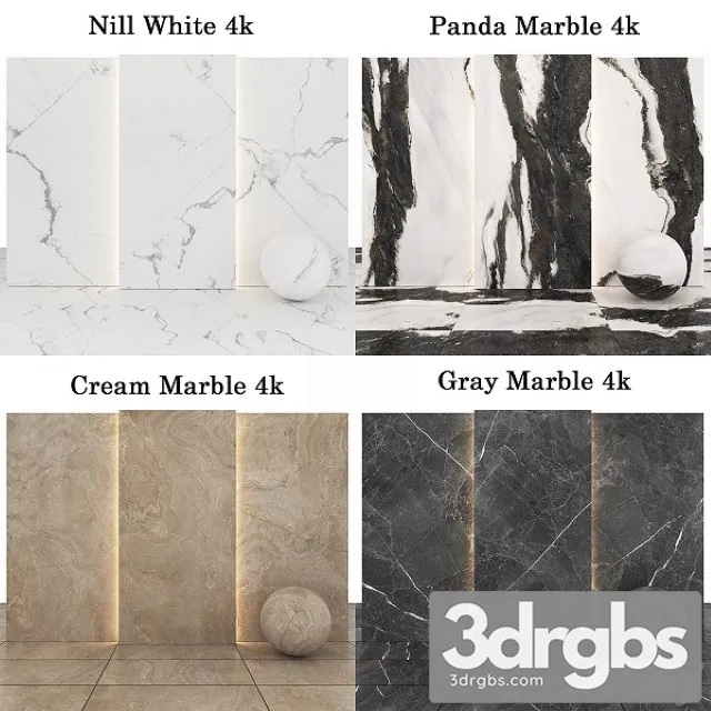Collection Marble 25 3D Model Download