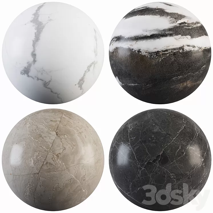 Collection Marble 25 3D Model Free Download