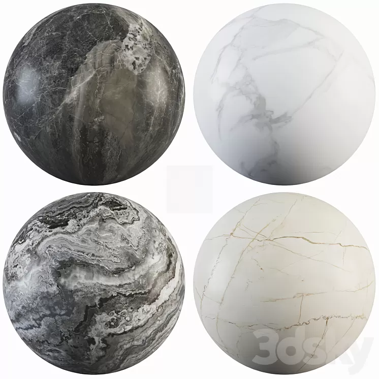 Collection Marble 32 3D Model Free Download