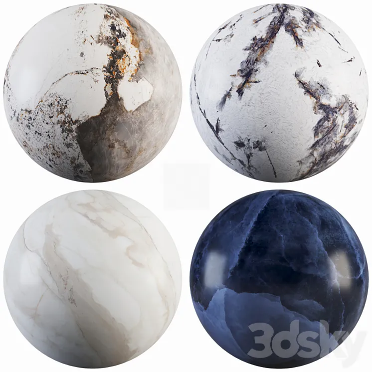Collection Marble 67 3D Model Free Download