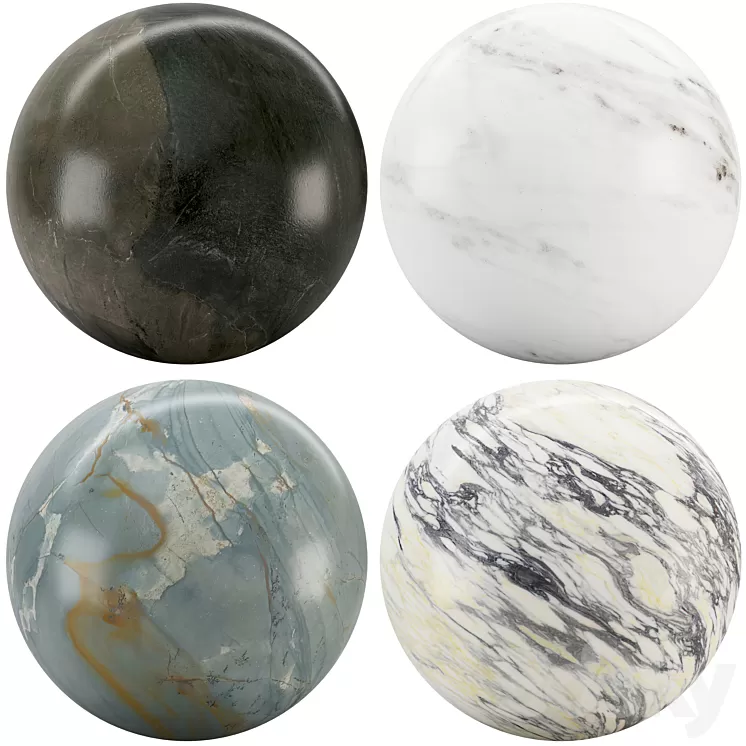 Collection Marble 76 3D Model Free Download