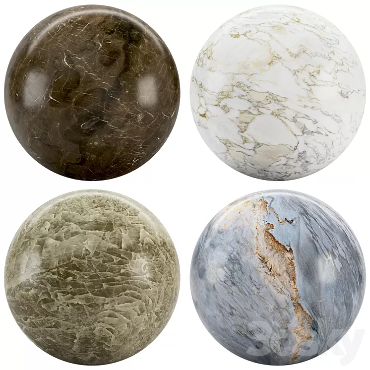 Collection Marble 80 3D Model Free Download