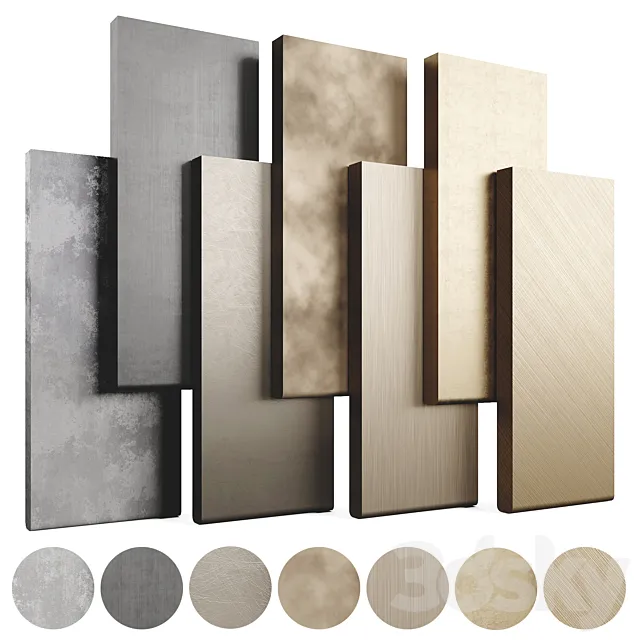 Collection Metal Materials LuxLucia Casa 7 Colors Set01M1 3D Model