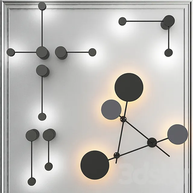 Collection Minimalist Wall Lamps 3D Model