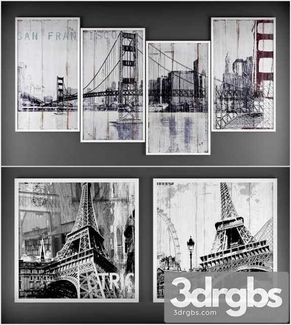 Collection Modern Paintings 3D Model Download Collection Modern Paintings 3D Model Download