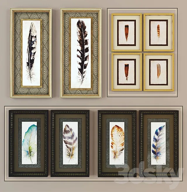 Collection of 01 paintings 3DModel Collection of 01 paintings 3DModel