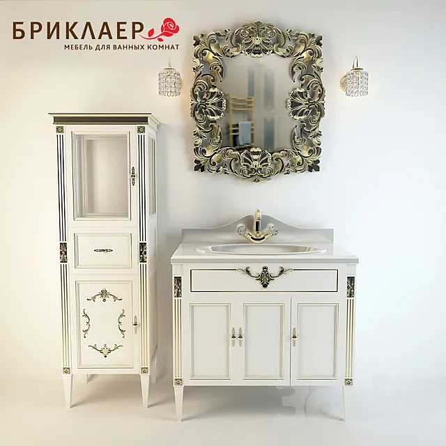 Collection of bathroom furniture – Florence 85 3D Model Collection of bathroom furniture – Florence 85 3D Model