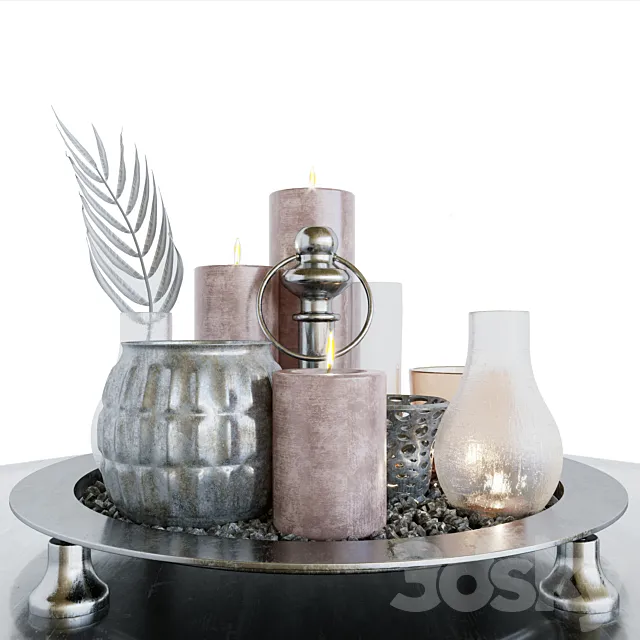 Collection of candles and candlesticks 3DModel