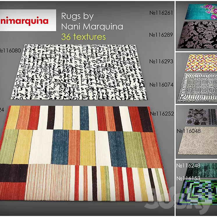 Collection of carpet Nani Marquina 3D Model Collection of carpet Nani Marquina 3D Model