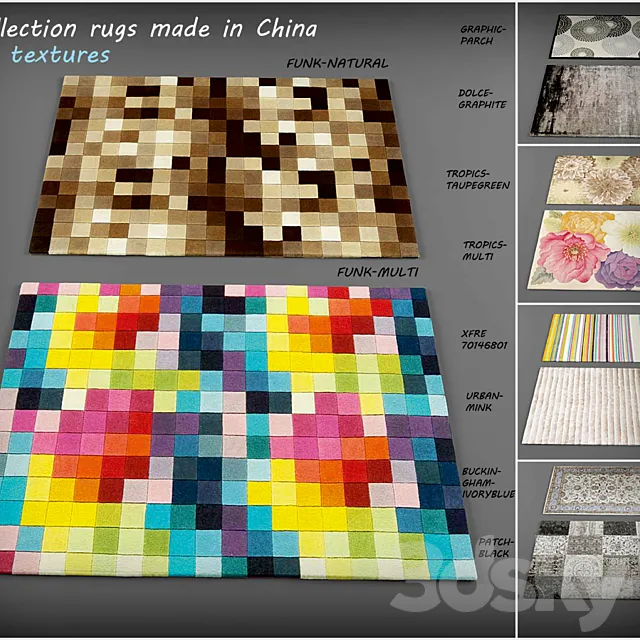 Collection of carpets from China 3DModel Collection of carpets from China 3DModel