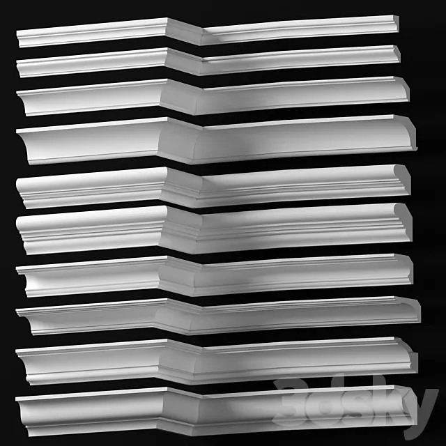 Collection of Cornices – Dikart p.5 3DModel Collection of Cornices – Dikart p.5 3DModel